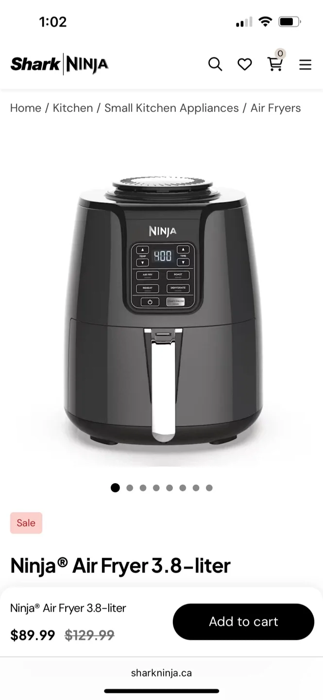 Ninja Air Fryer 3.8-Liter