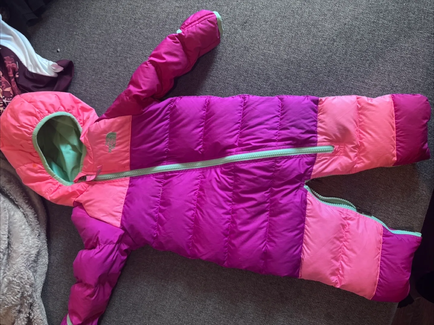The North Face Pink & Purple Snowsuit