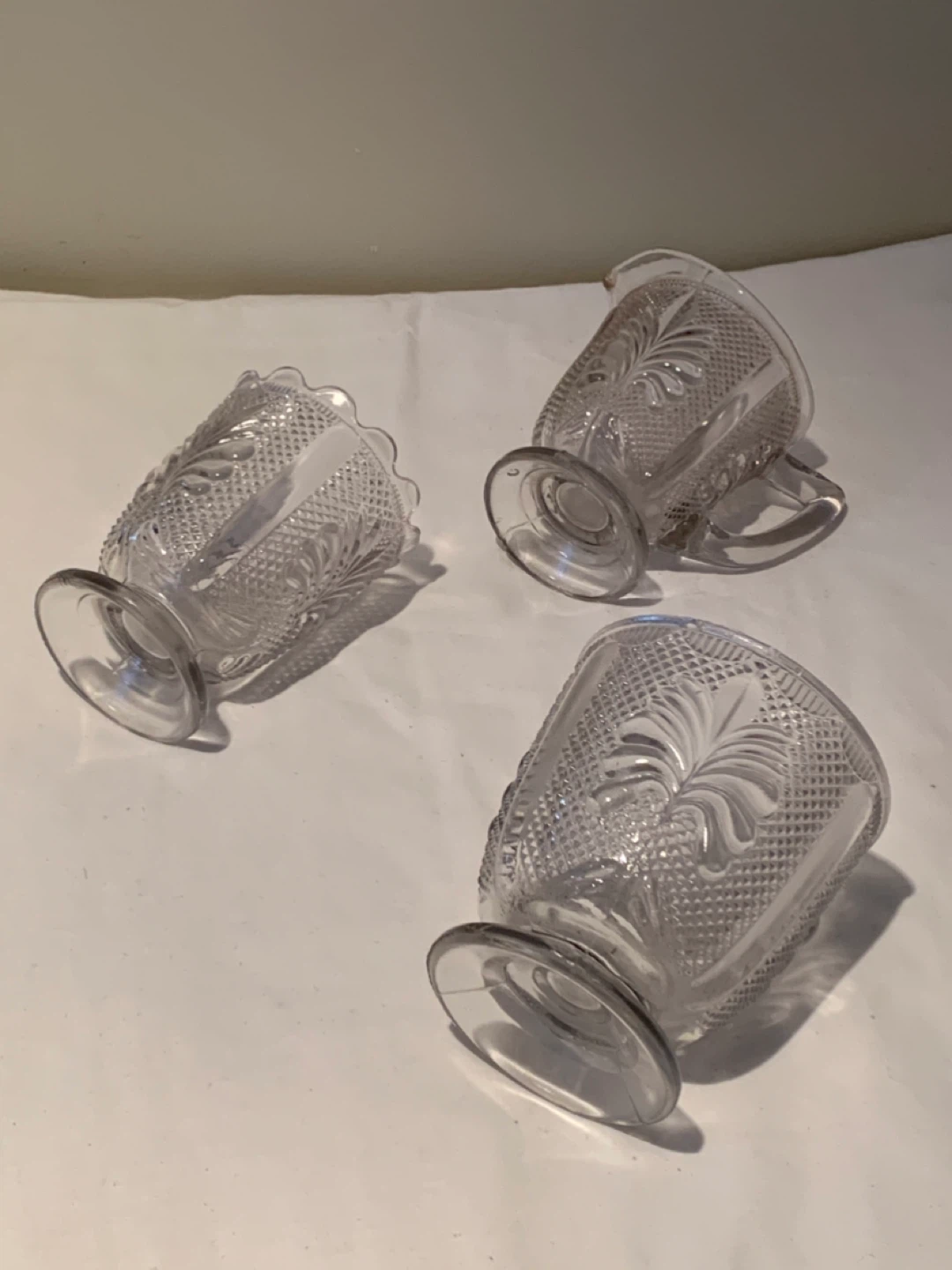 Vintage Pressed Glass Creamer & Sugar Set - photo 2