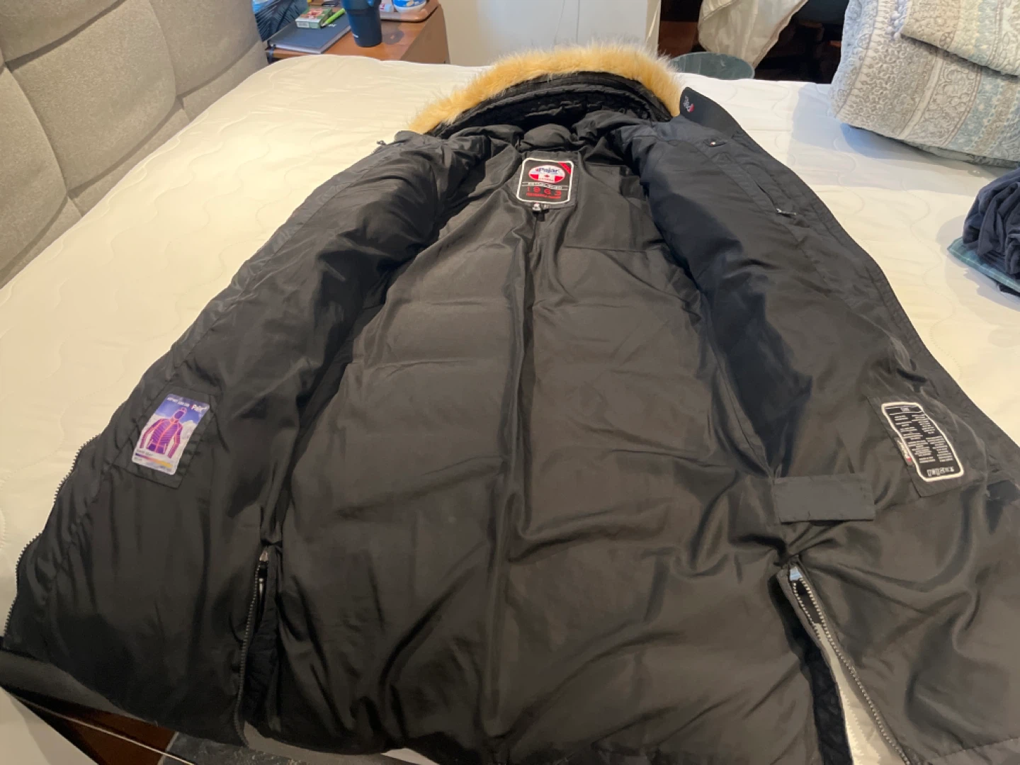 Pajar Black Winter Coat with Fur Hood - photo 2