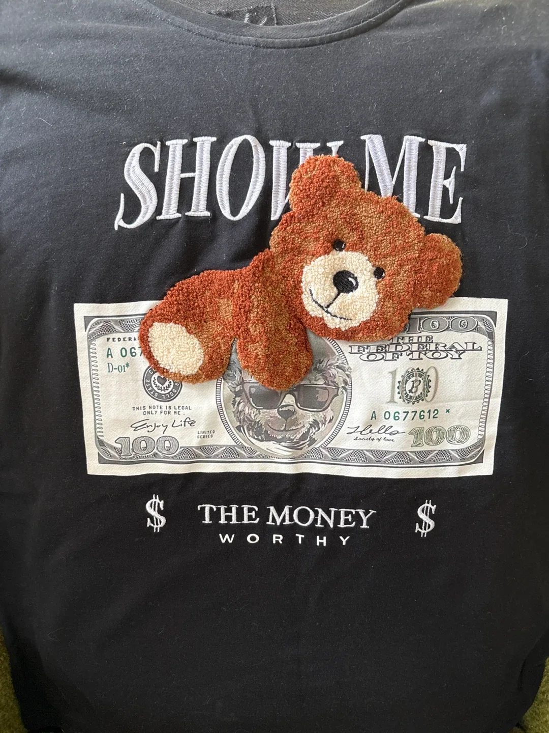 Show Me The Money Black T-Shirt