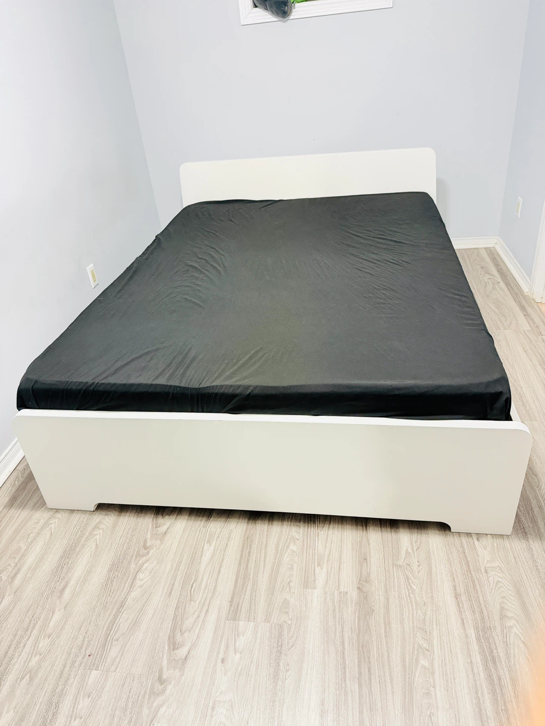 Ikea White Bed Frame with mattress - photo 2