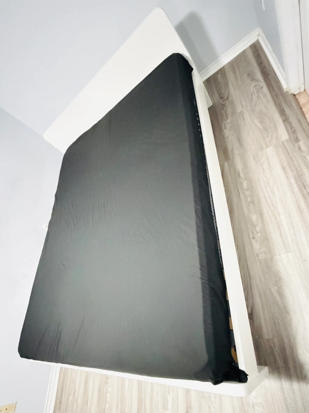 Ikea White Bed Frame with mattress - photo 3
