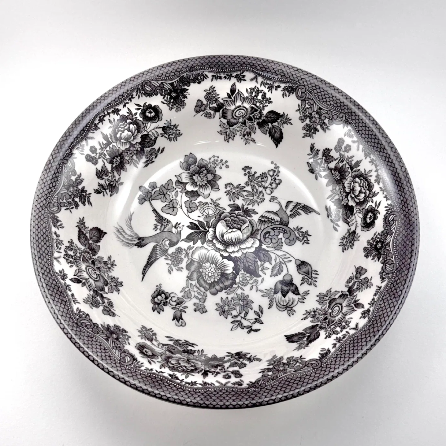 2 Royal Stafford large Black Asiatic Pheasant bowls