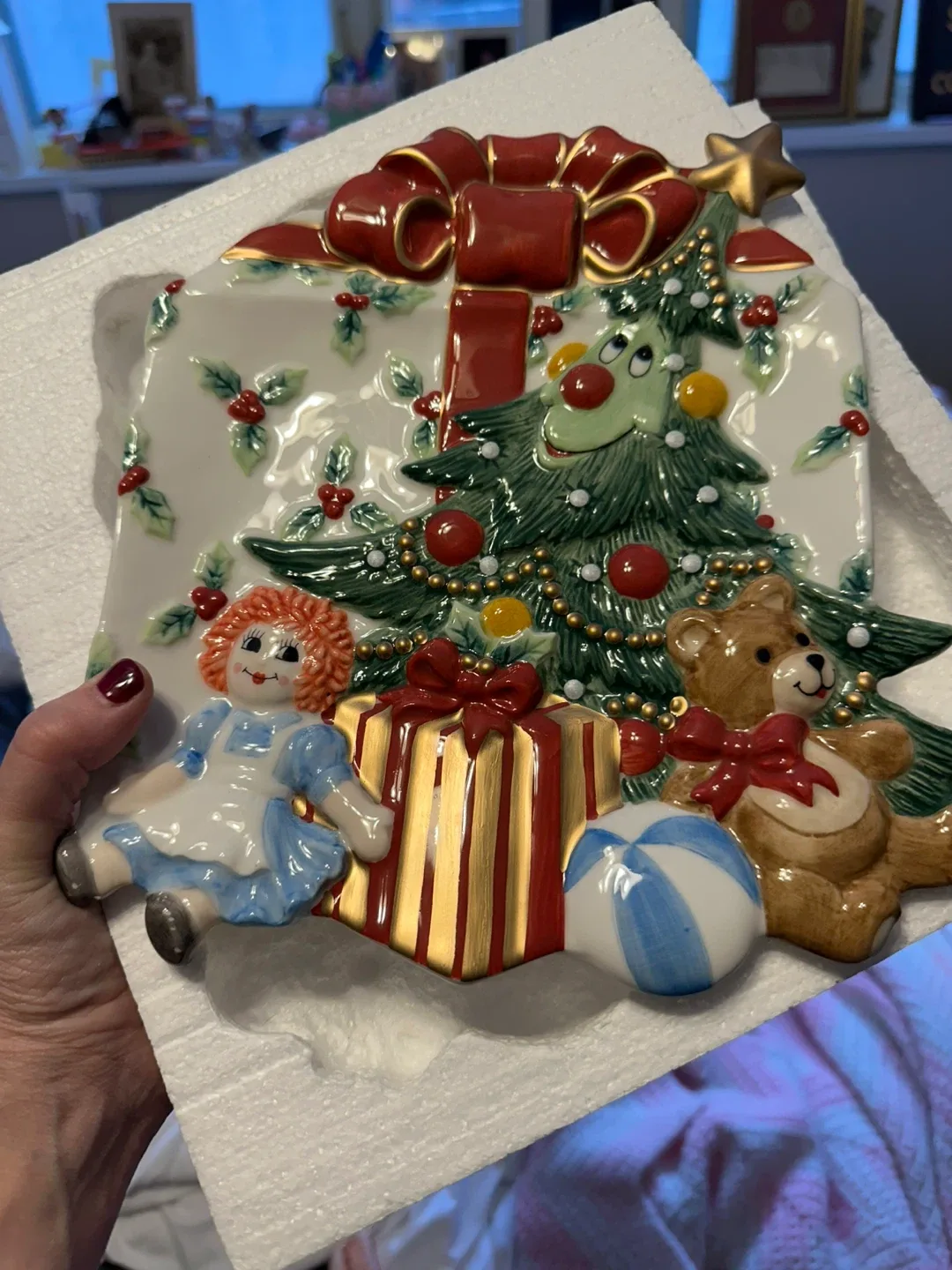 BNIB Fitz and Floyd Wee Christmas Tree Plate image indicator(2)