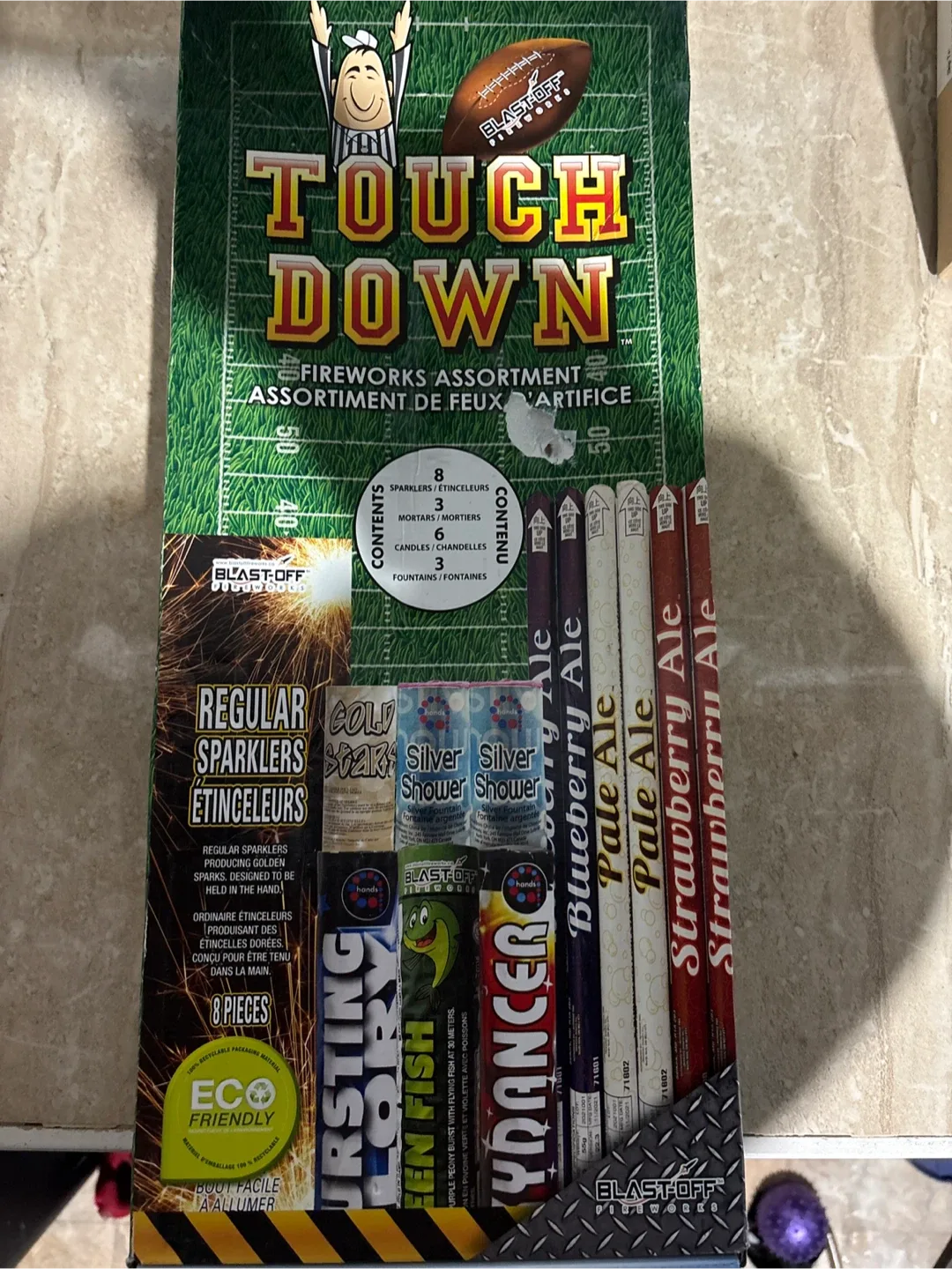Touch Down Fireworks Assortment - 8 Pieces