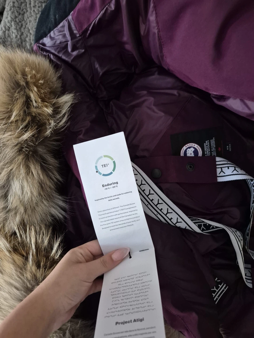 Canada Goose Atigi Parka - Amethyst - Size M/M - photo 4