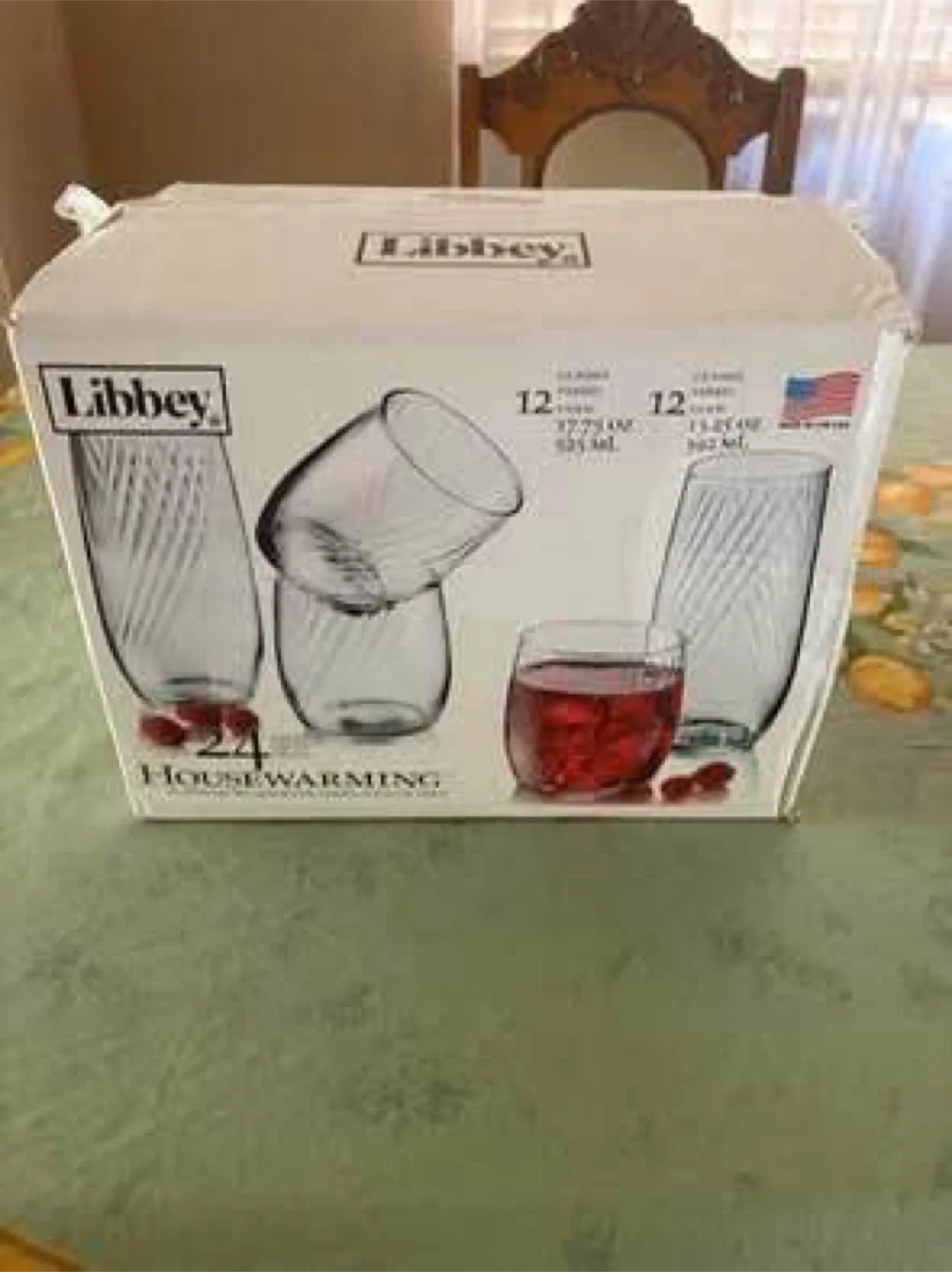 Libbey glassware set (New) (24 glasses)(Giving away for FREE)
