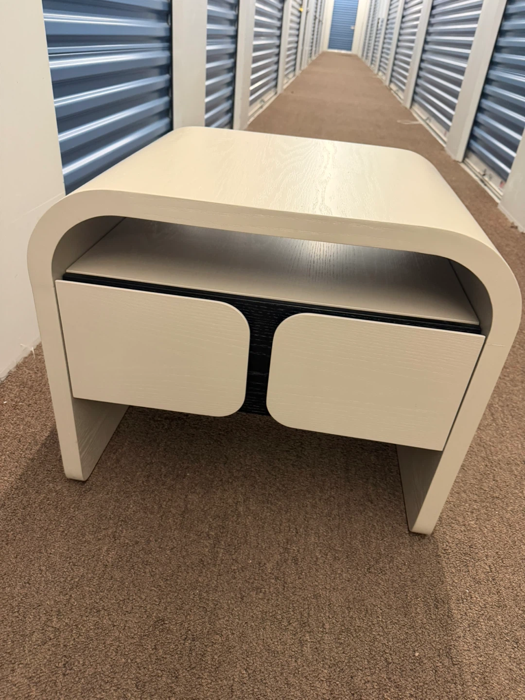 Cream Side Table with Drawer