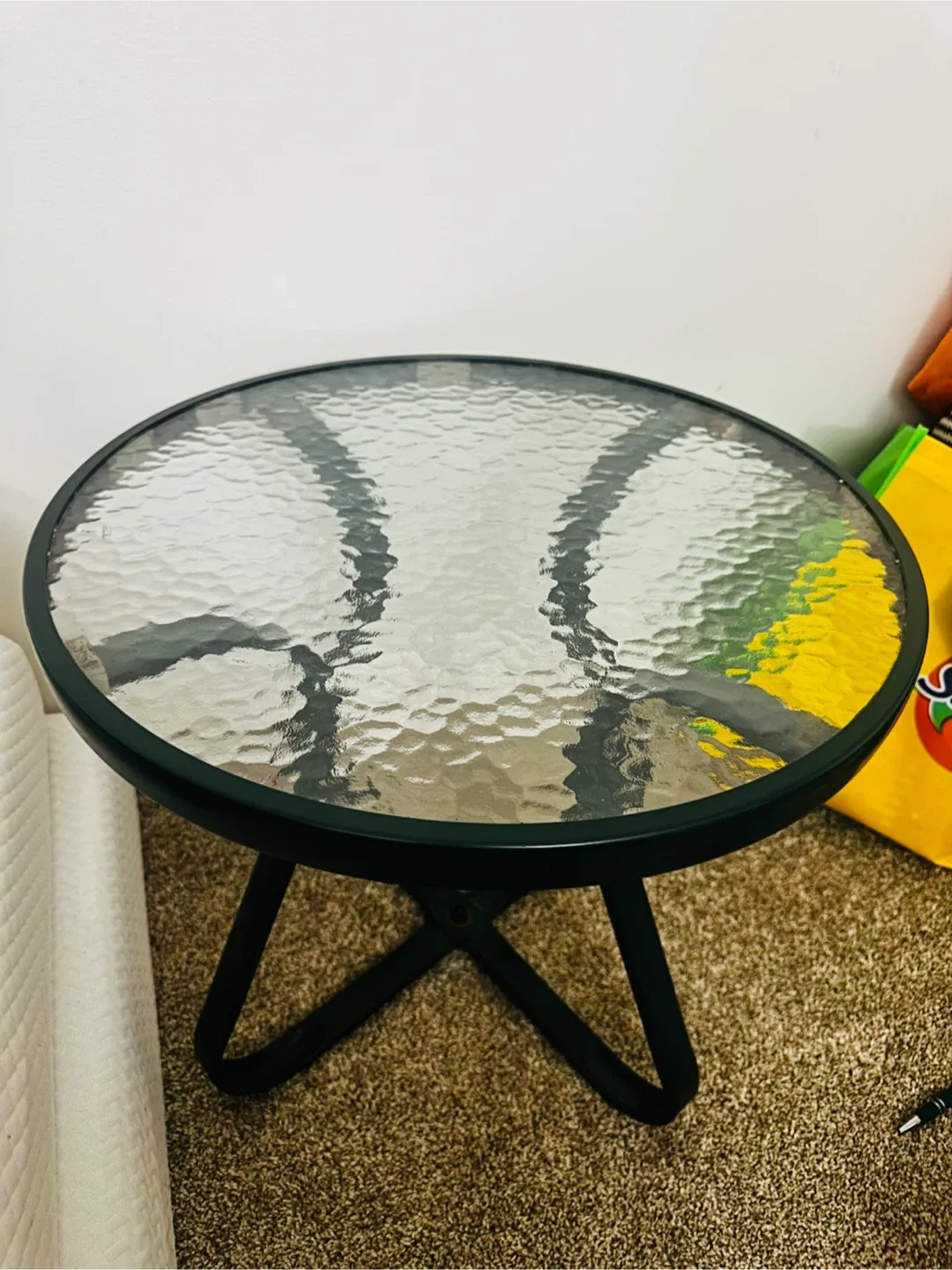 Glass Top Accent Table