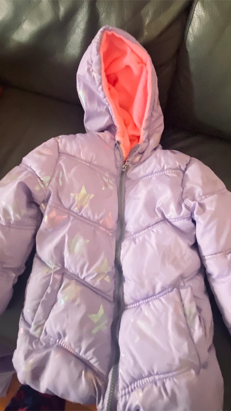 Purple Star Puffer Jacket
