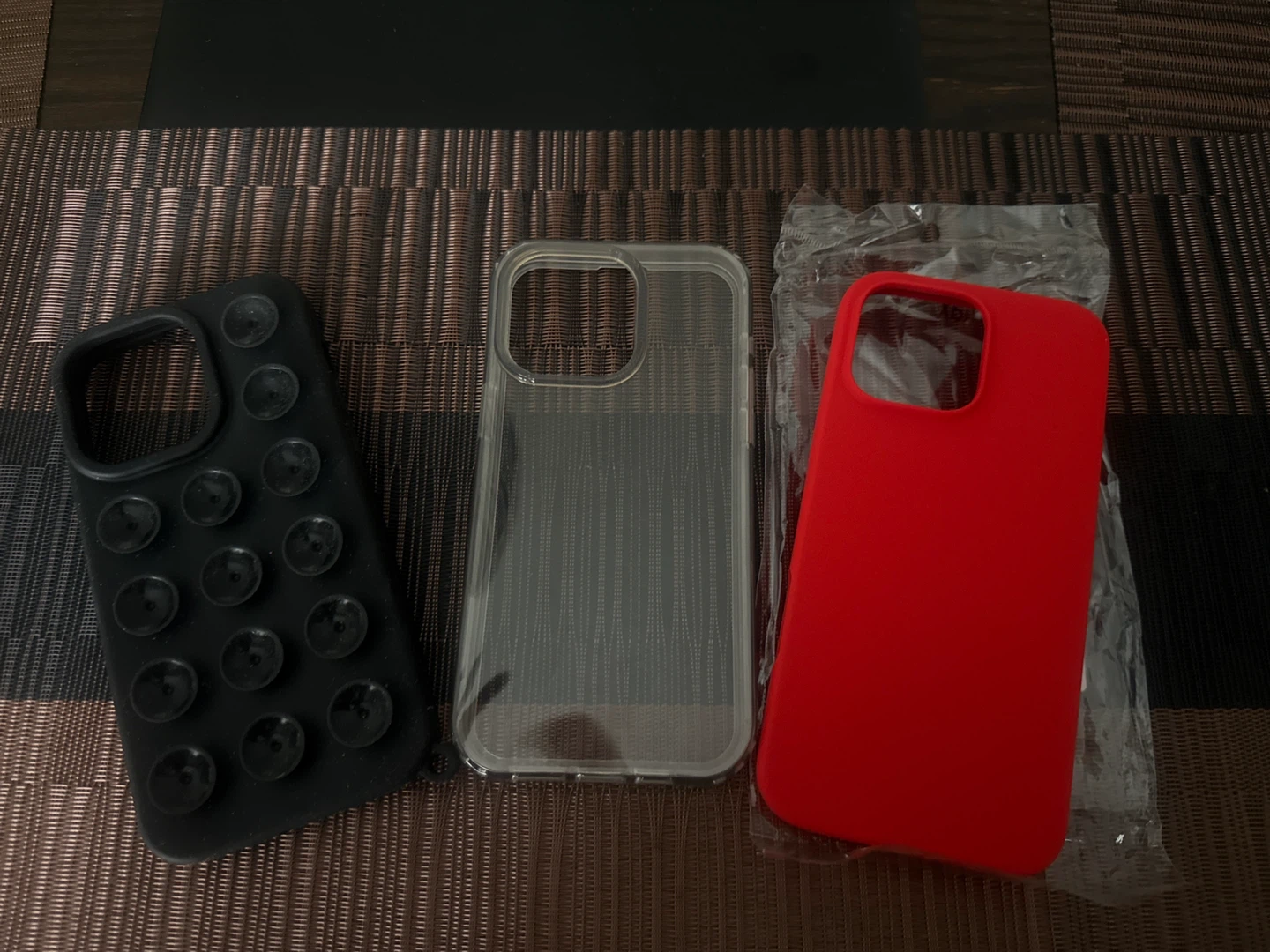 iPhone 16 promax Cases - Black, Clear, Red