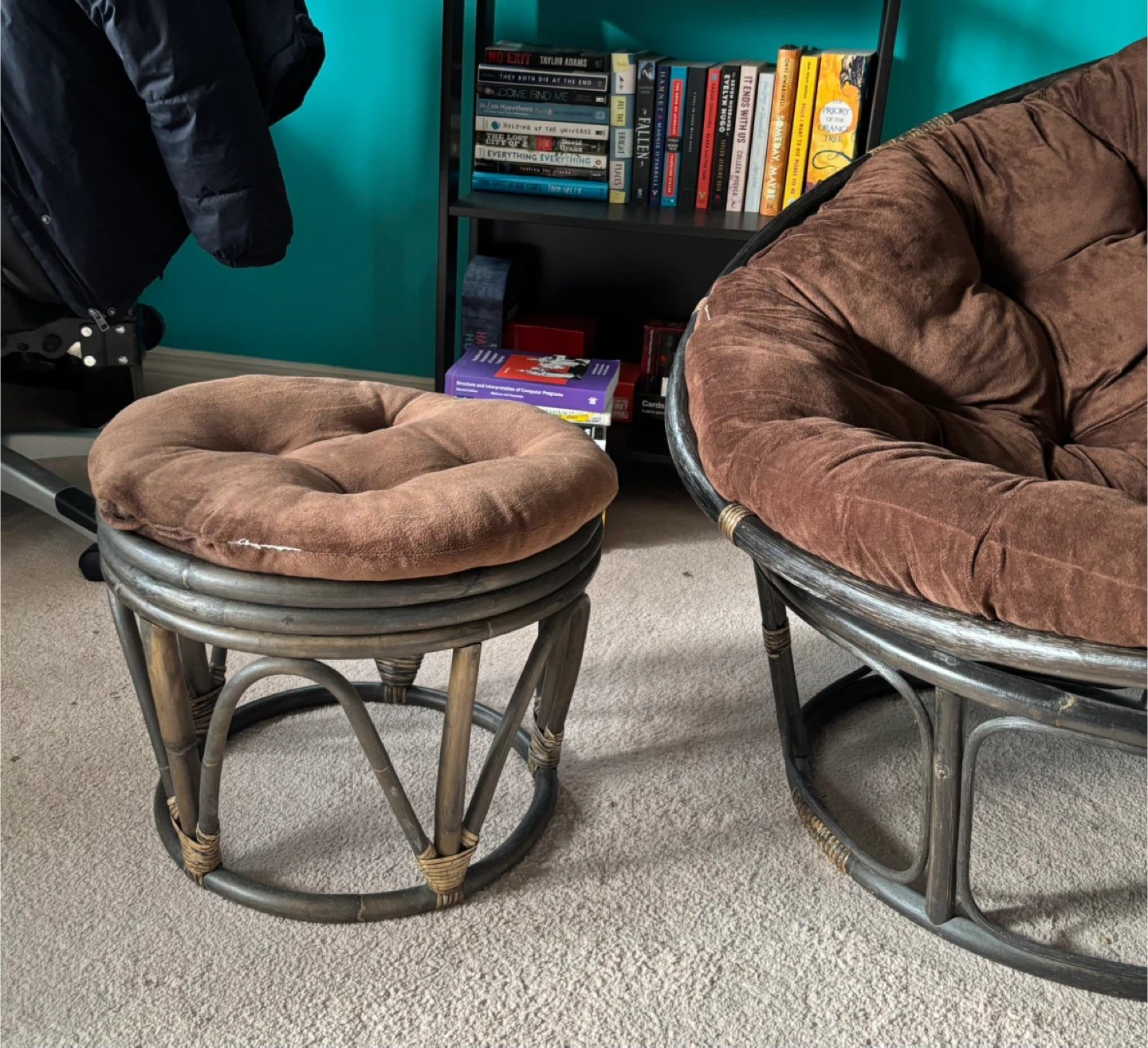 Chair with Ottoman - Brown - photo 3