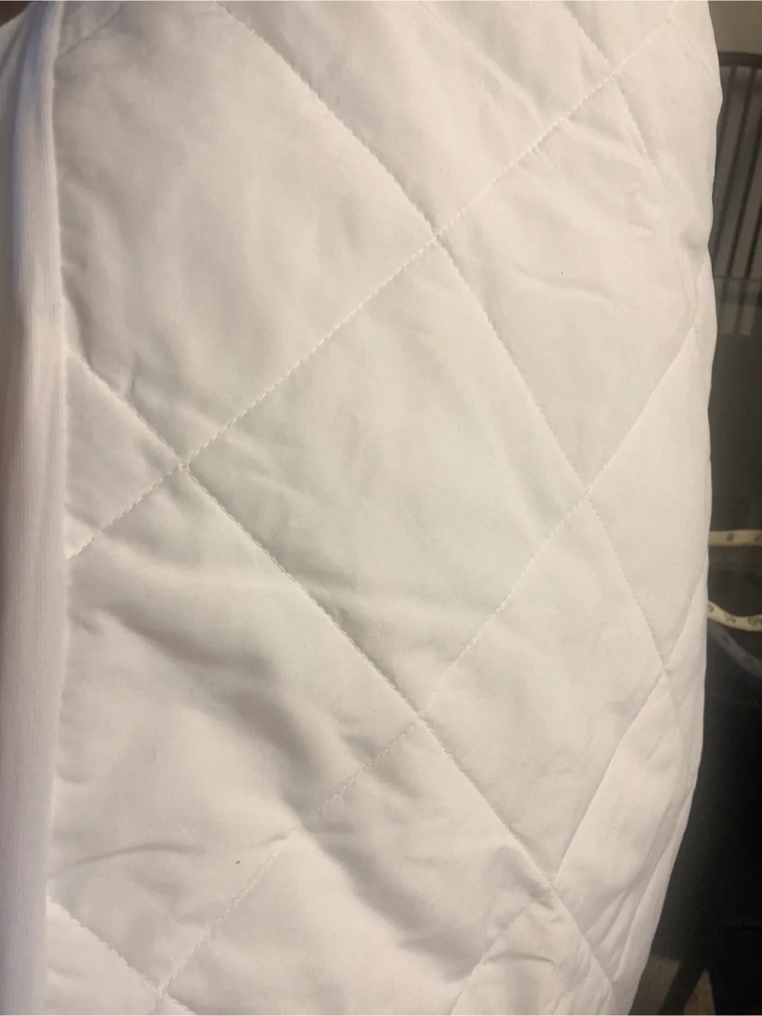 White Quilted Fitted Mattress Pad image indicator(2)