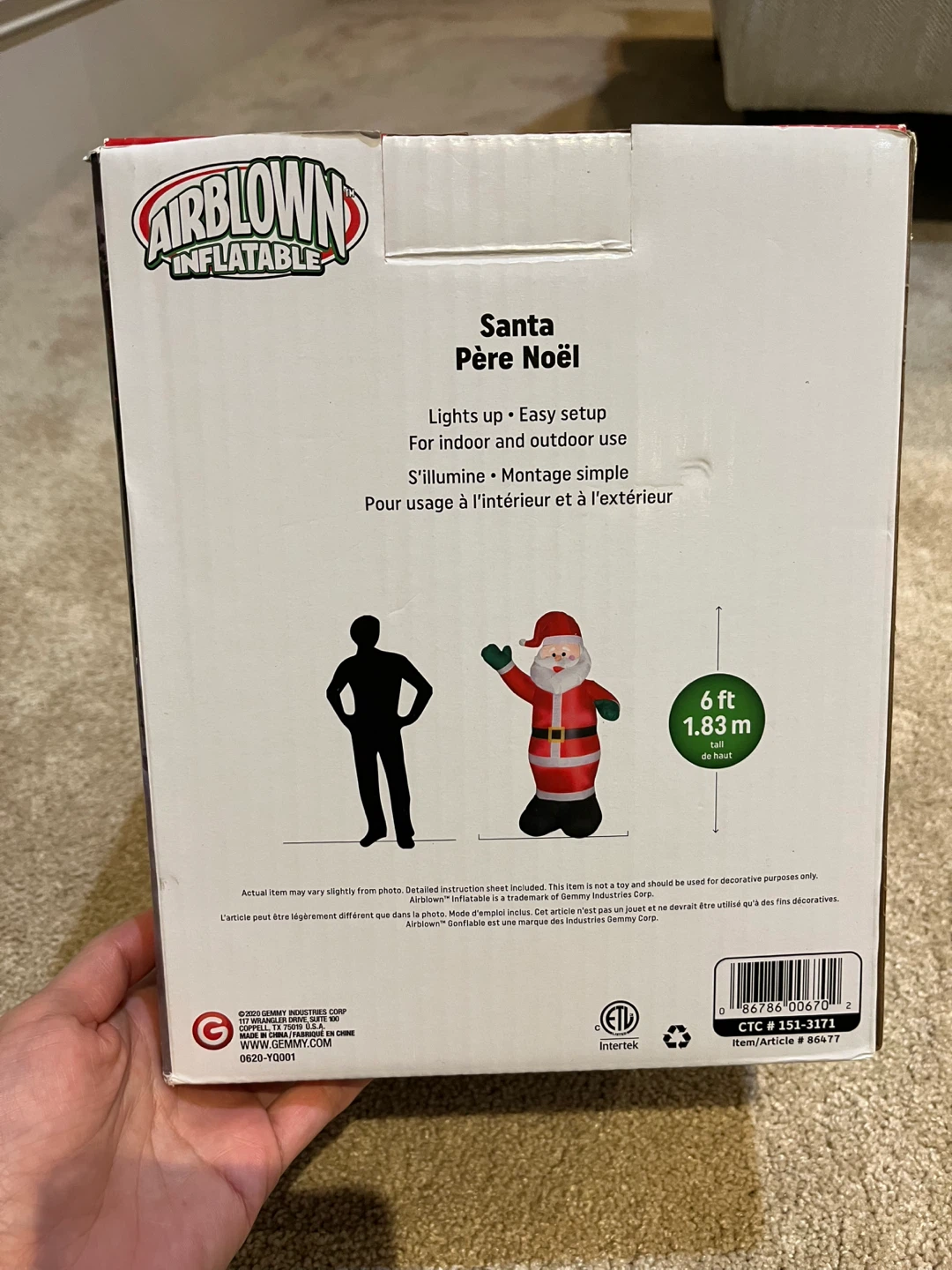 Inflatable Santa - 6 ft - photo 2
