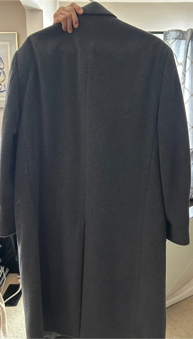Calvin Klein Grey Wool Blend Overcoat