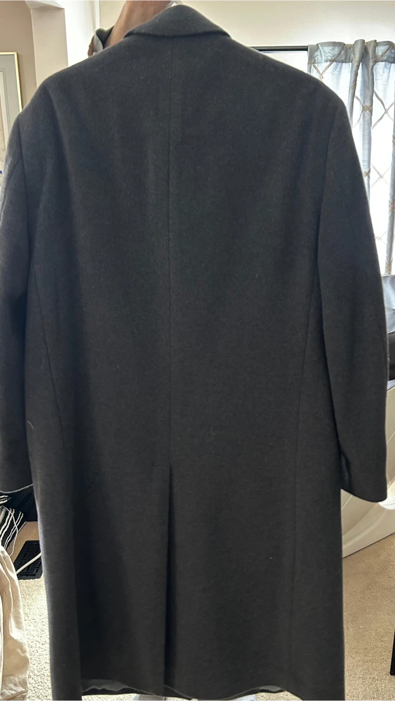 Calvin Klein Grey Wool Blend Overcoat - photo 2