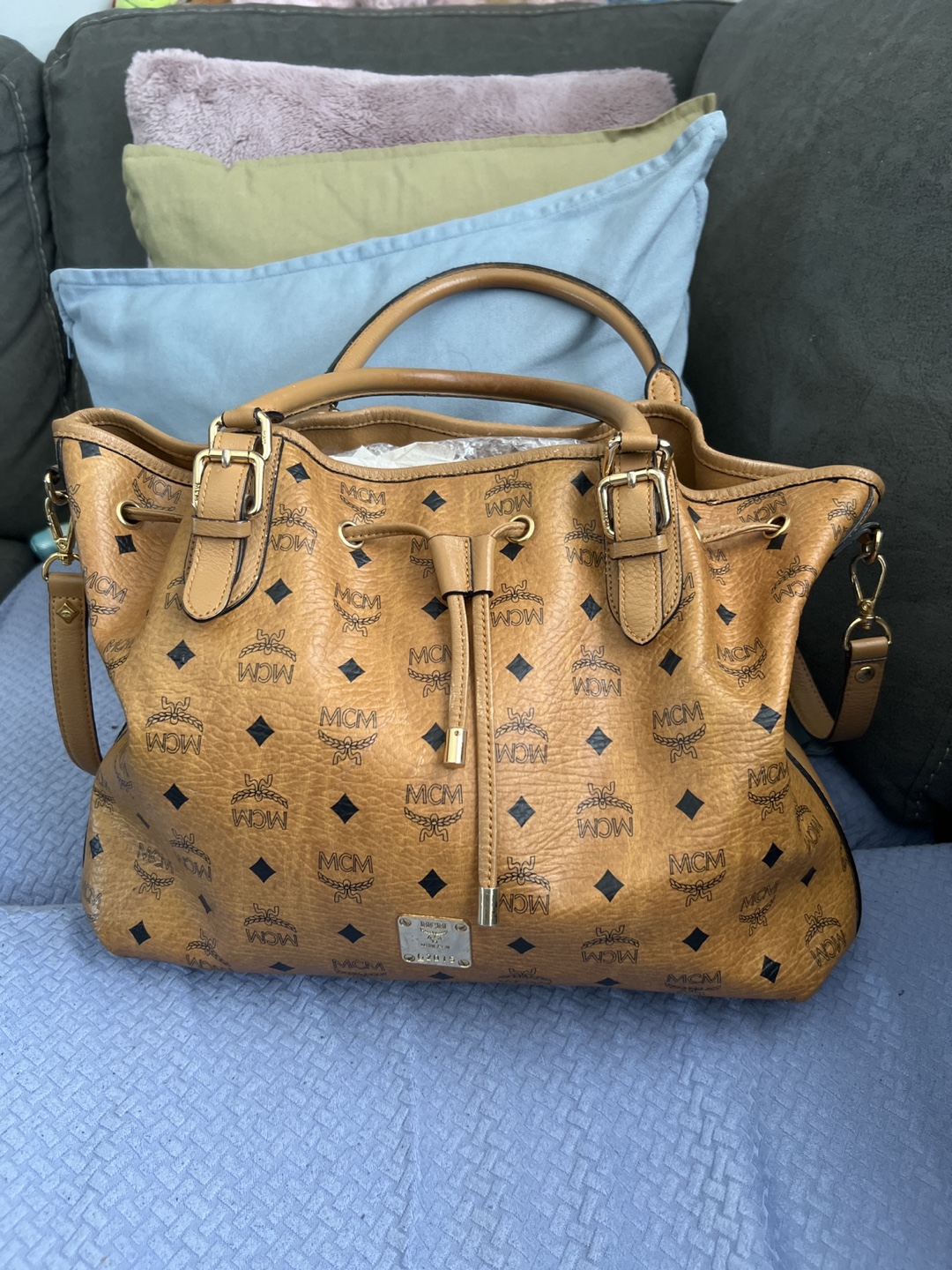 MCM Leather Tote Bag