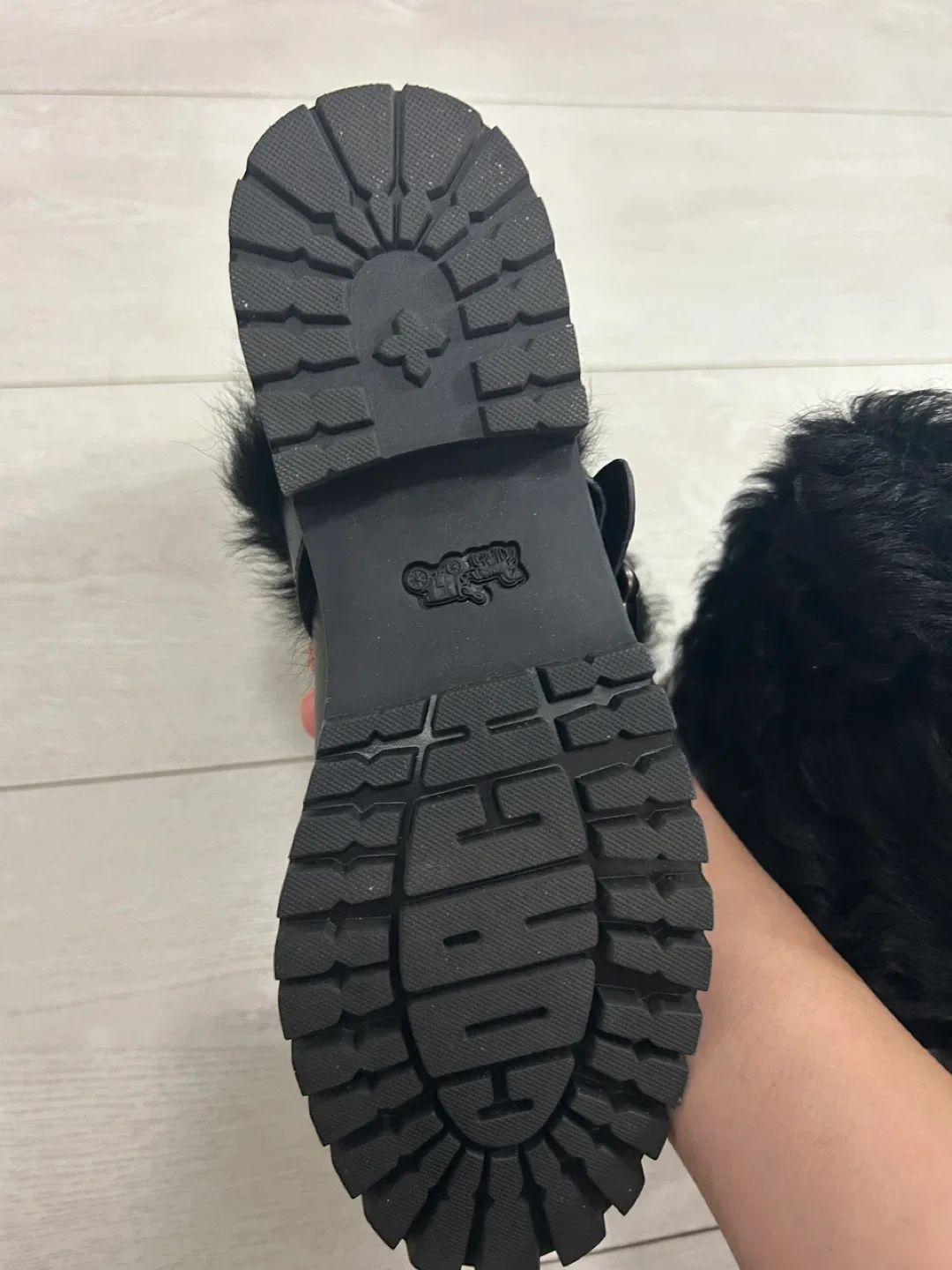 Coach G2676 Black Leather & Fur Boots - Size 7.5 image indicator(4)