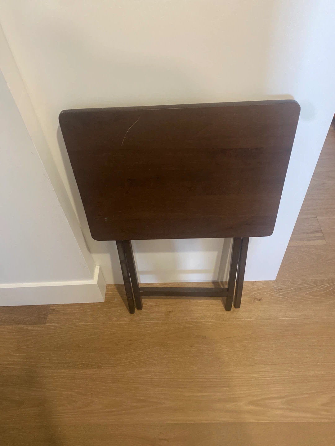 Folding Side Table - Brown