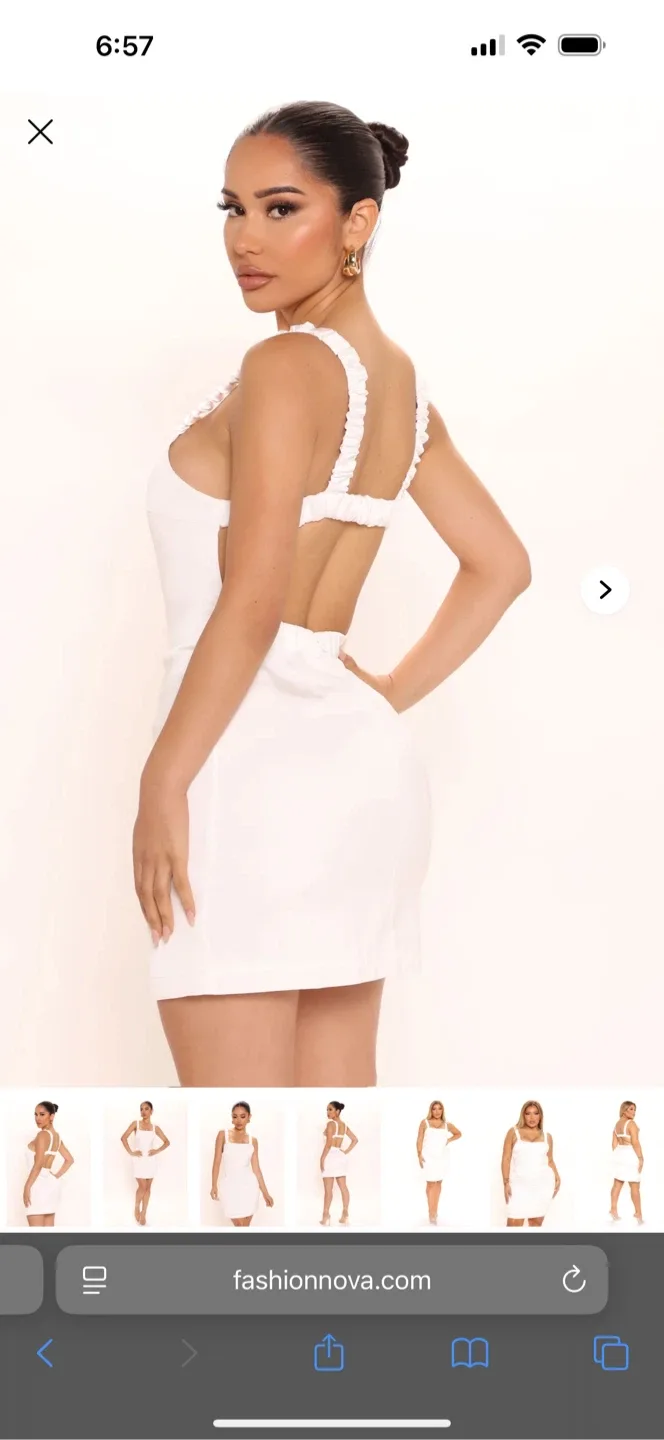 Fashion Nova White Mini Dress small