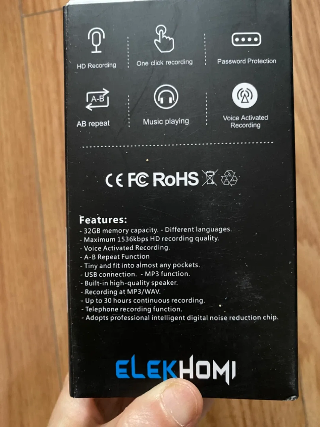 Brand New ELEK homi 32GB Digital Voice Recorder - New image indicator(3)