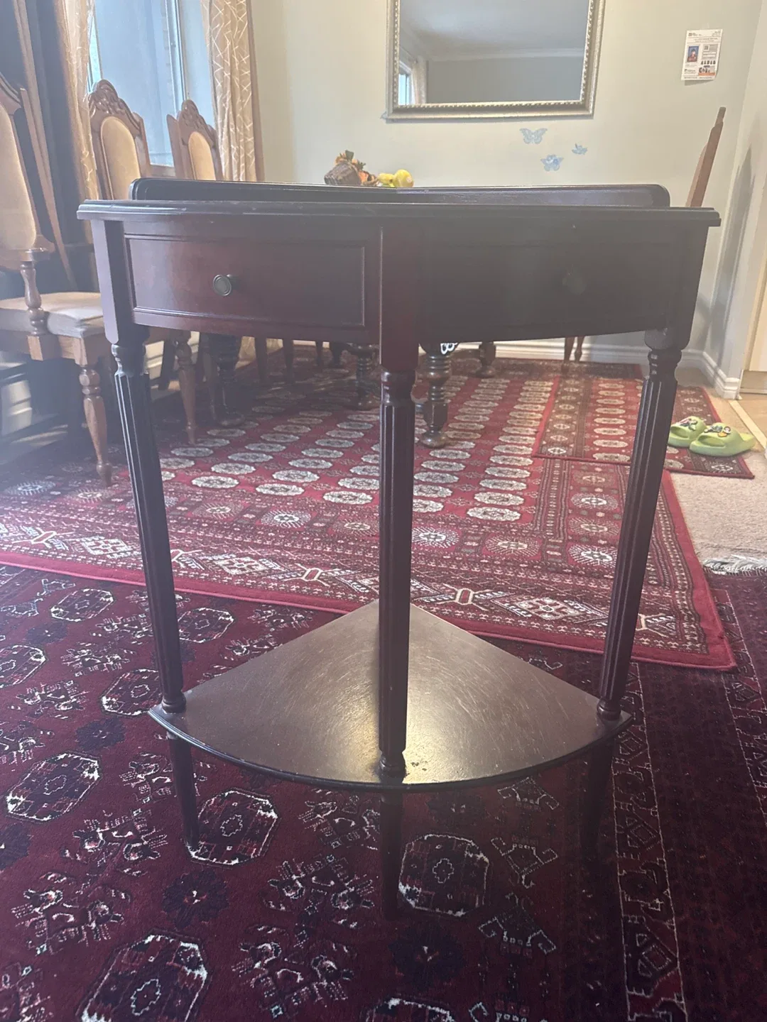 Corner Table - Dark Wood