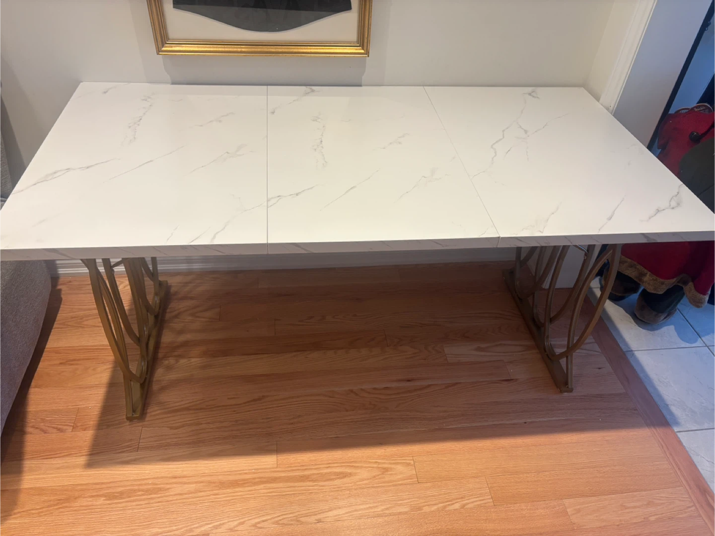White Marble & Gold Executive Table/ Dinning - photo 5