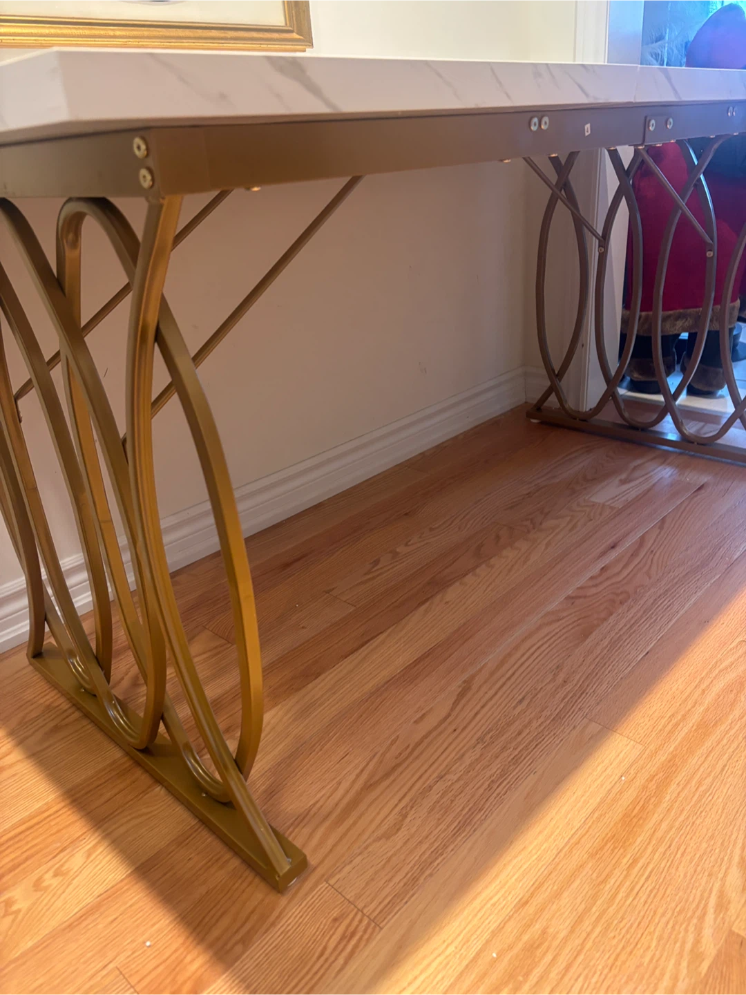 White Marble & Gold Executive Table/ Dinning - photo 4