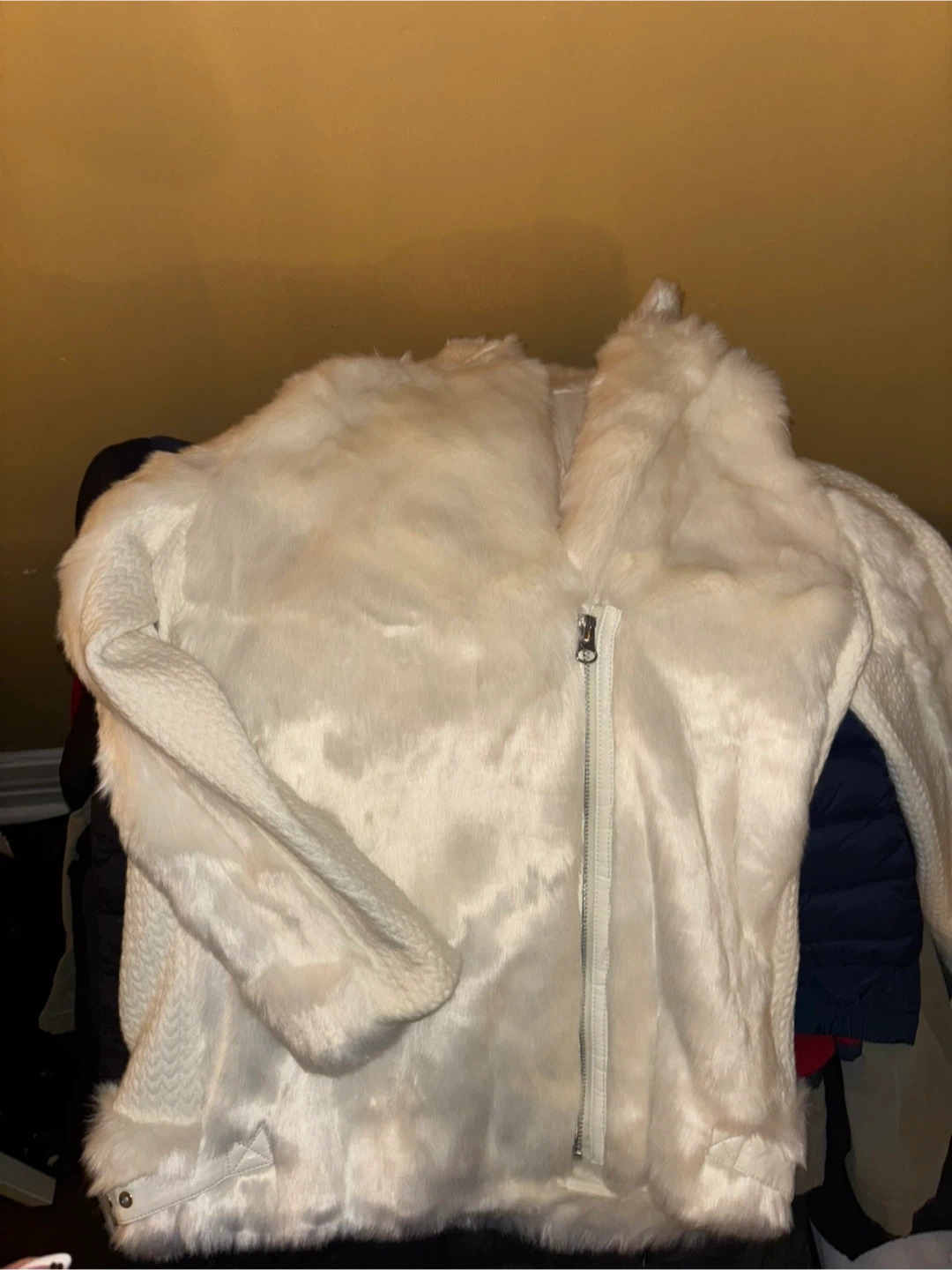 White Faux Fur Jacket