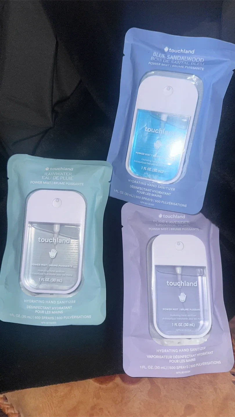 Touchland Hand Sanitizer - Blue Sandalwood, Rainwater, Lavender