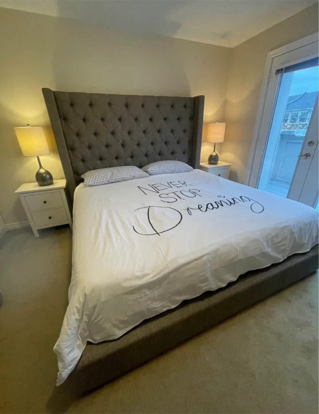 Ashley-Upholstered Wingback Headboard Bed Frame image indicator(4)