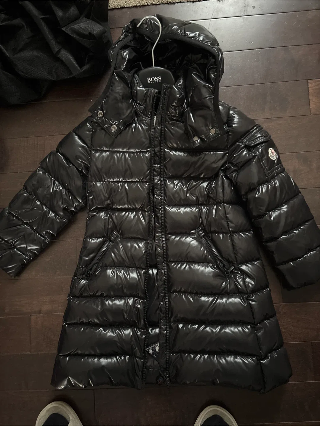 Moncler Kids Black Padded Down Coat