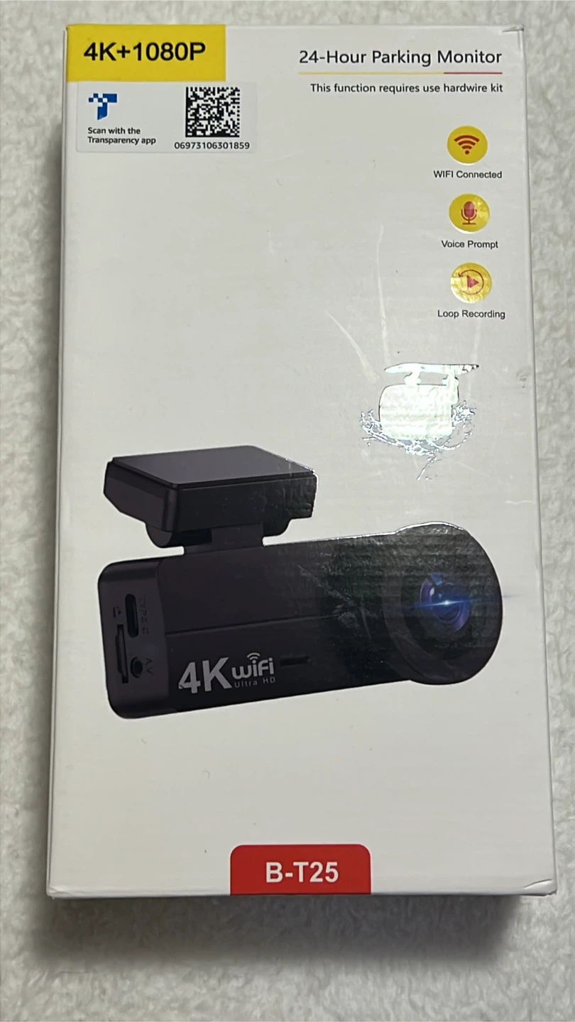 4K WiFi Ultra HD Dash Cam B-T25 - New