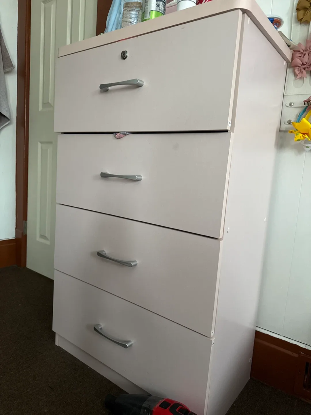 Pink 4-Drawer Dresser