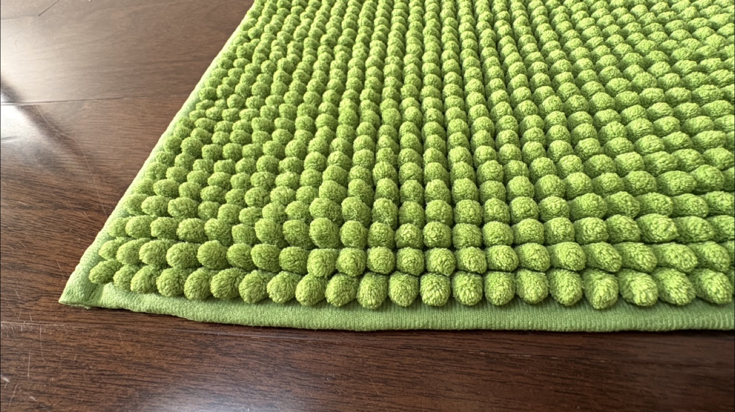 Green Chenille Bath Mat - photo 2