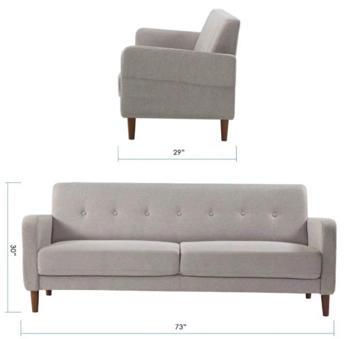 NEW Mellow Adair Sofa - Light Grey image indicator(3)