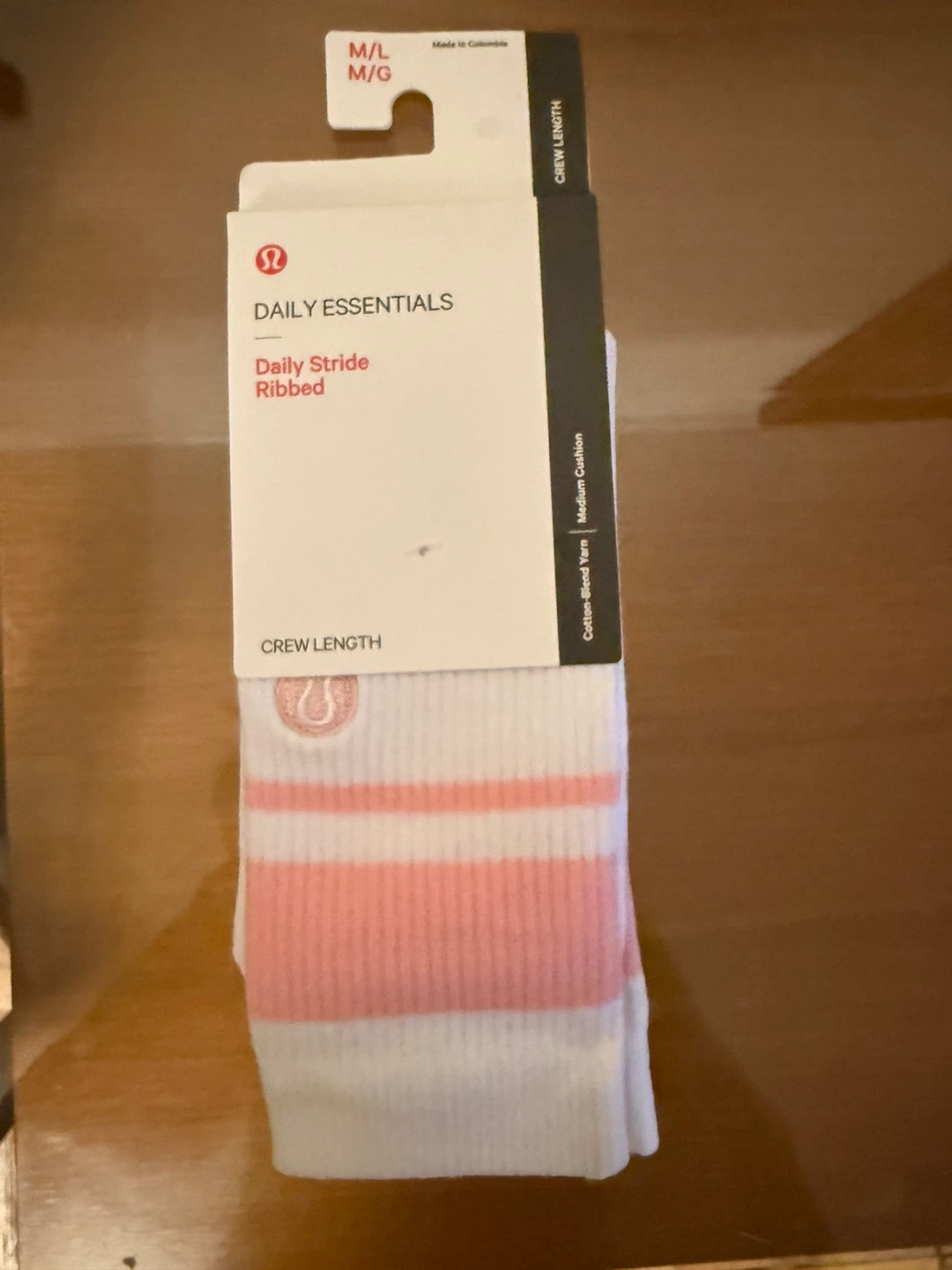 Lululemon Daily Stride Ribbed Crew Socks M/L