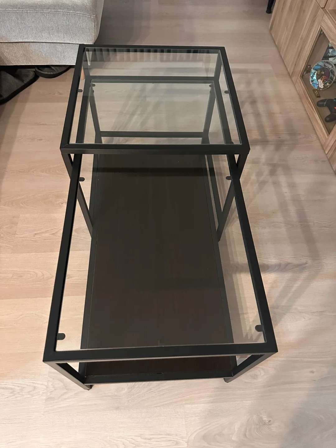Nesting Coffee Tables - Black Frame, Glass Top image indicator(4)
