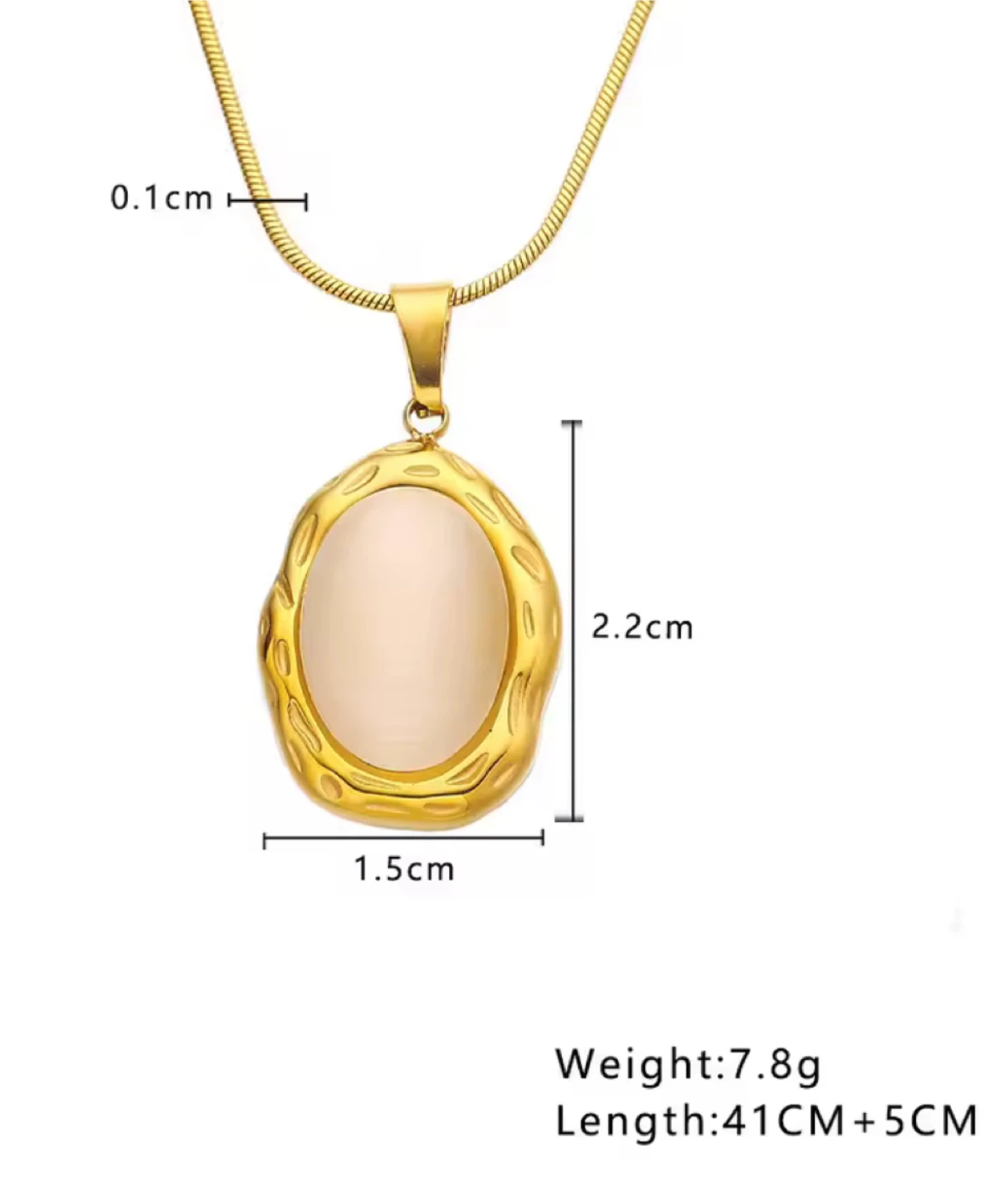 18k Gold plated stainless steel Tone Necklace - photo 3