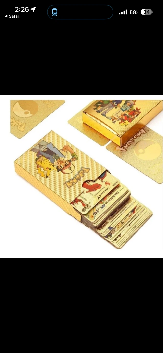Pokemon Gold Plated Card Set with Box - photo 2