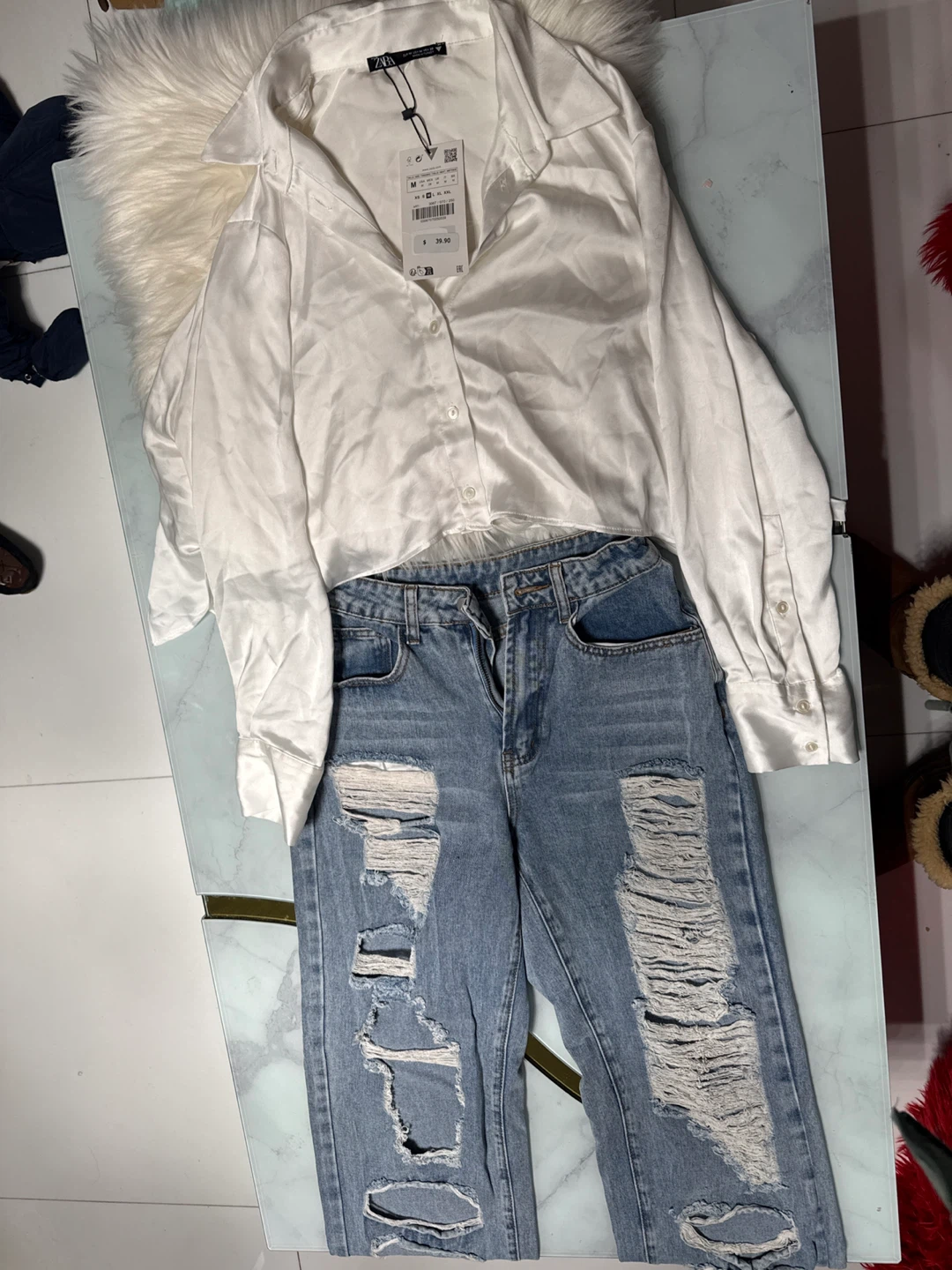 Set Zara Ripped Jeans - Size W26 L32 - photo 2