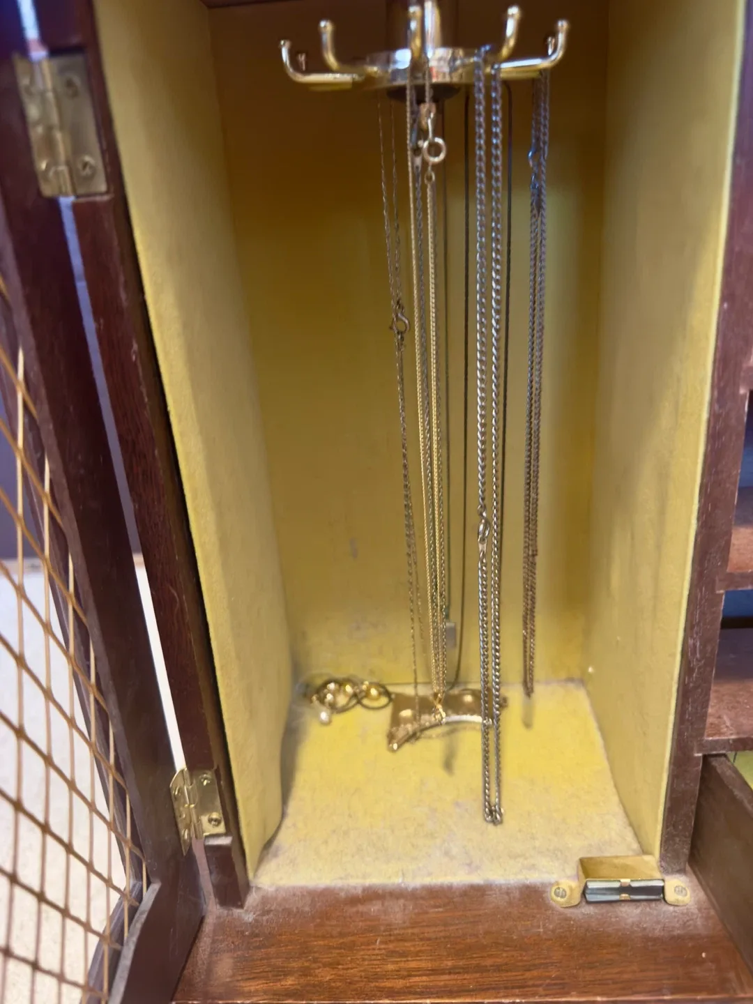 Vintage Wooden Jewelry Box with costume jewelry image indicator(5)