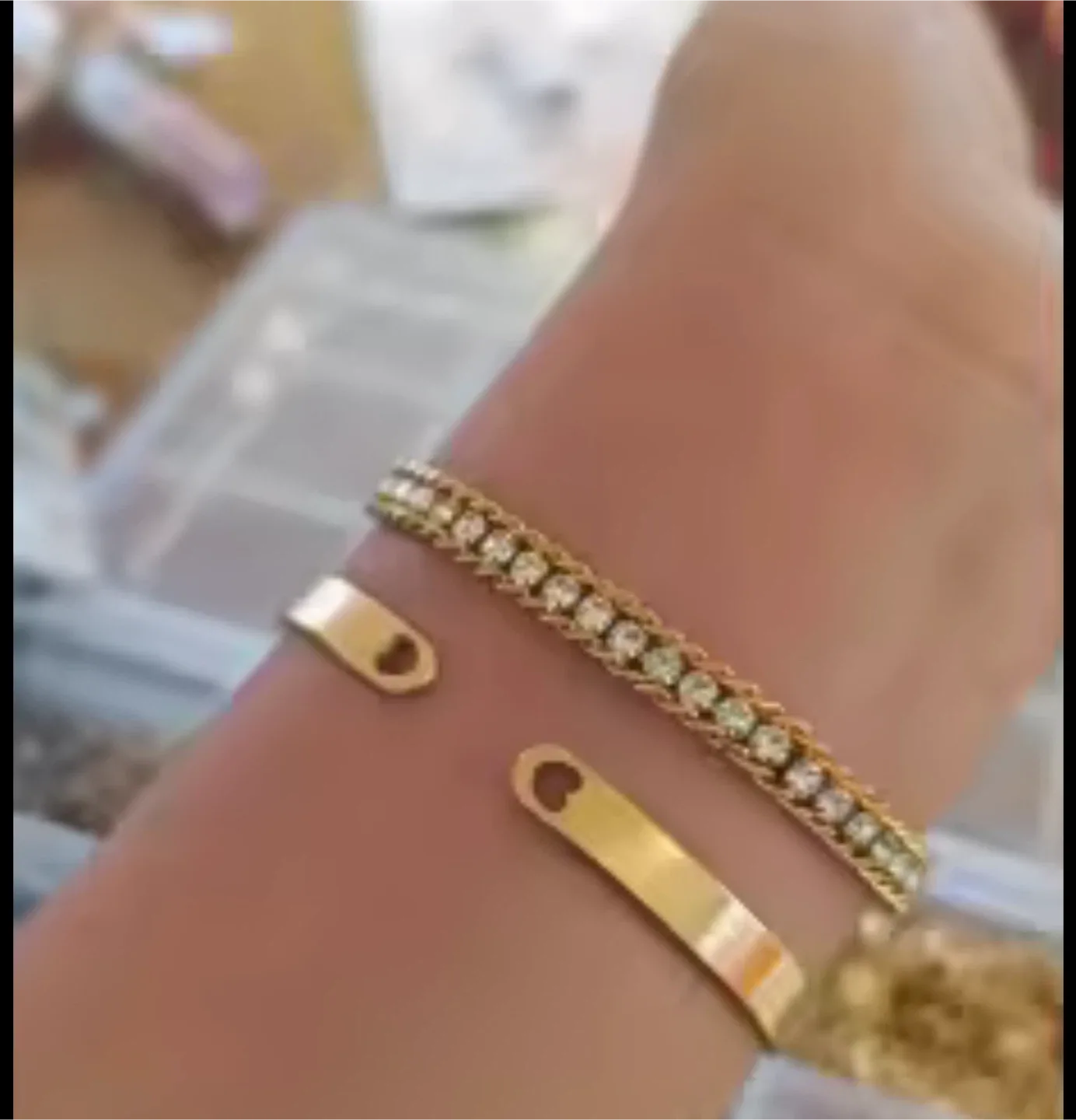 18k gold plated stainless steel bracelet