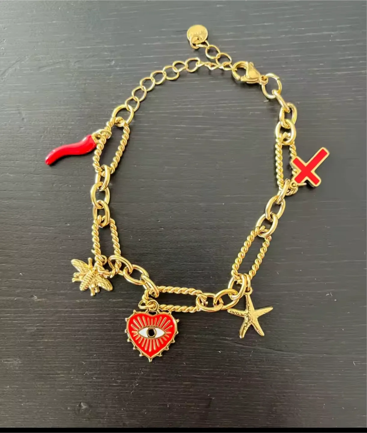 18k gold plated stainless steel bracelet