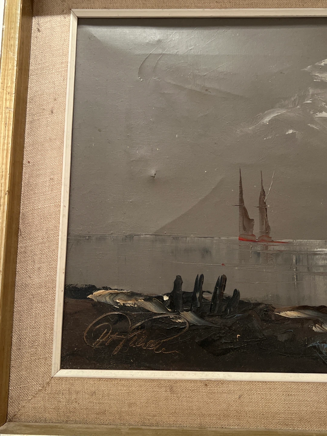 Vintage Framed Oil Painting - Signed - photo 2
