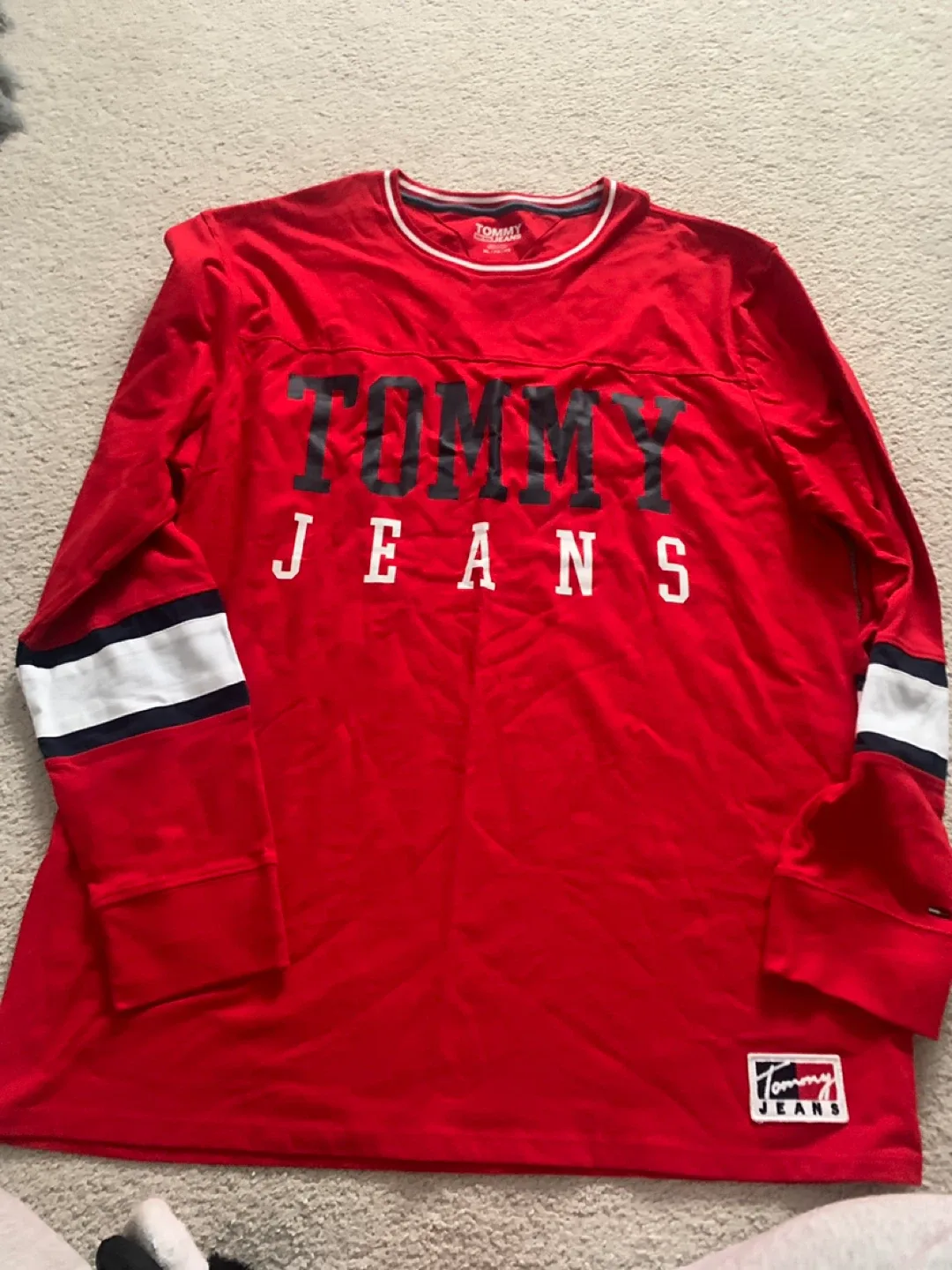 Tommy Jeans Red Long Sleeve - XL