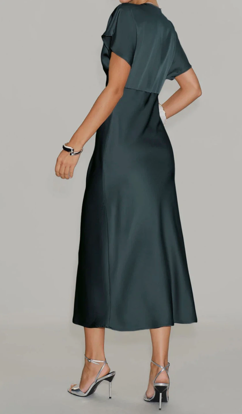 3 Elegant Satin Midi Dresses - photo 3