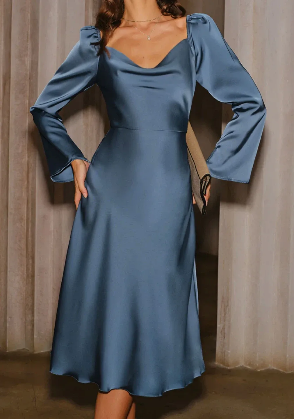 3 Elegant Satin Midi Dresses