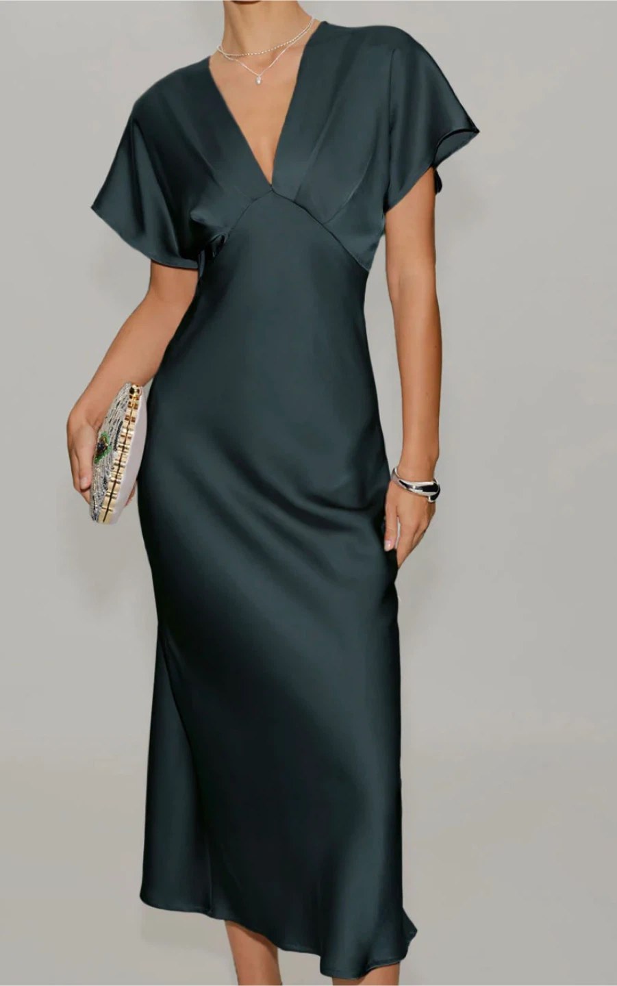 3 Elegant Satin Midi Dresses - photo 4